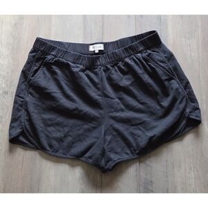 Madewell Womens Comfy Go-To Summer Basic High Rise Pull On Shorts Size L Black